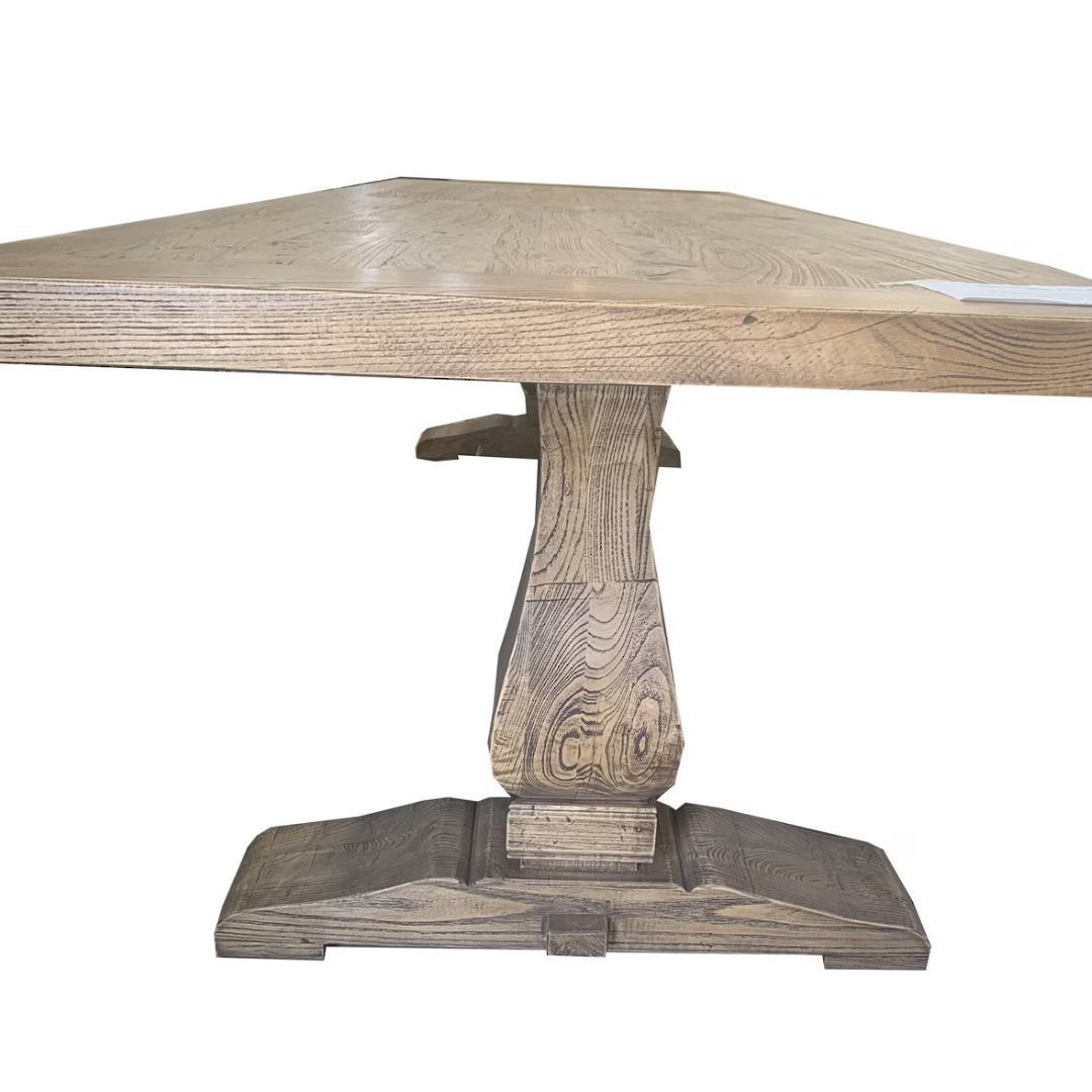 Reclaimed Elm Dining Table with Pedestal Leg 300cm image 1